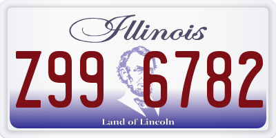 IL license plate Z996782