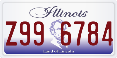 IL license plate Z996784