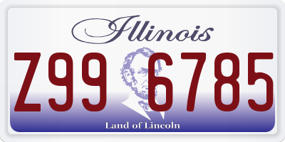 IL license plate Z996785