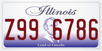 IL license plate Z996786