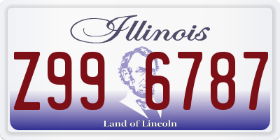 IL license plate Z996787