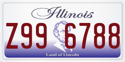IL license plate Z996788