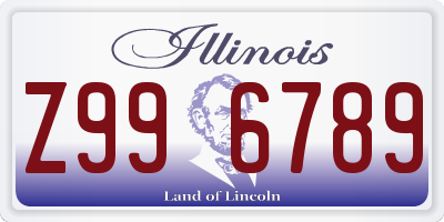 IL license plate Z996789