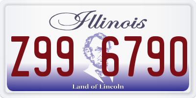 IL license plate Z996790