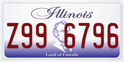 IL license plate Z996796