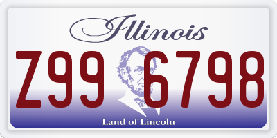 IL license plate Z996798