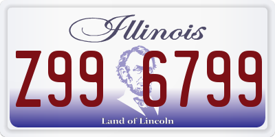 IL license plate Z996799