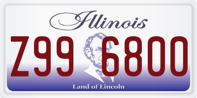 IL license plate Z996800