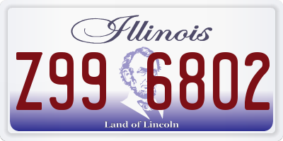 IL license plate Z996802