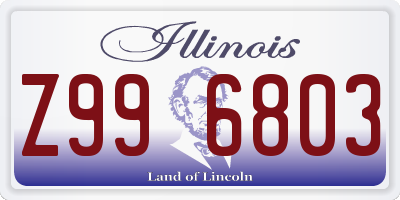 IL license plate Z996803