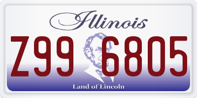 IL license plate Z996805
