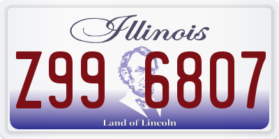 IL license plate Z996807