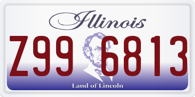 IL license plate Z996813