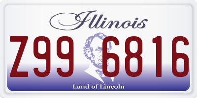 IL license plate Z996816