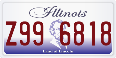 IL license plate Z996818