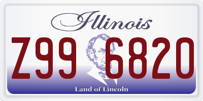 IL license plate Z996820