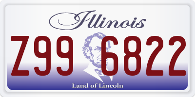 IL license plate Z996822