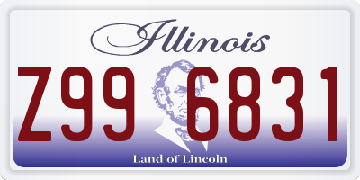 IL license plate Z996831