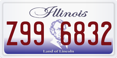 IL license plate Z996832