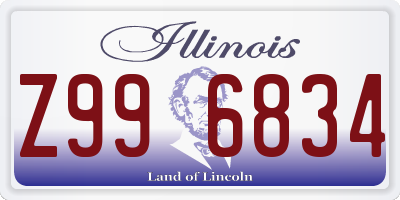 IL license plate Z996834