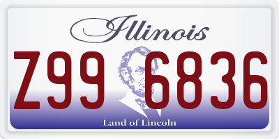 IL license plate Z996836