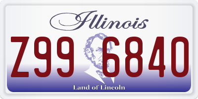 IL license plate Z996840