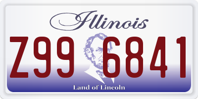 IL license plate Z996841