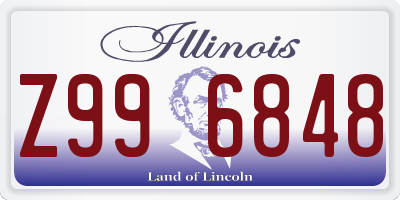 IL license plate Z996848