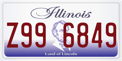 IL license plate Z996849