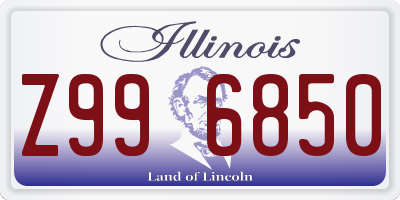 IL license plate Z996850