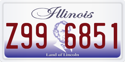 IL license plate Z996851