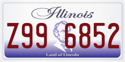 IL license plate Z996852