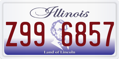 IL license plate Z996857