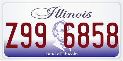 IL license plate Z996858
