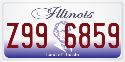 IL license plate Z996859
