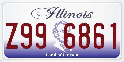 IL license plate Z996861