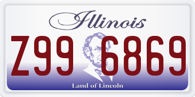 IL license plate Z996869