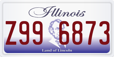 IL license plate Z996873