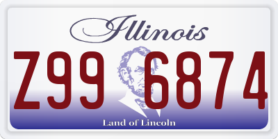 IL license plate Z996874