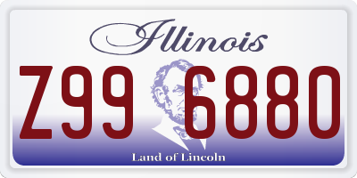 IL license plate Z996880