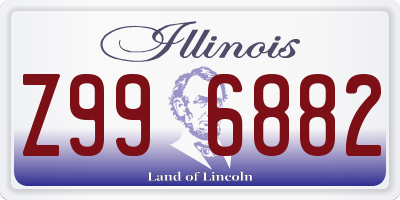 IL license plate Z996882