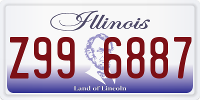 IL license plate Z996887