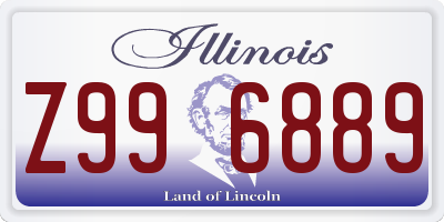 IL license plate Z996889