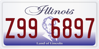 IL license plate Z996897