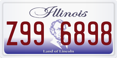 IL license plate Z996898