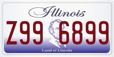 IL license plate Z996899