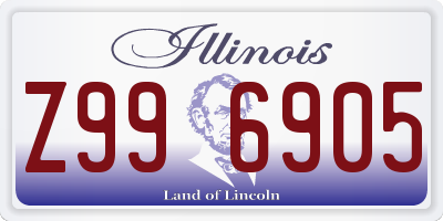 IL license plate Z996905