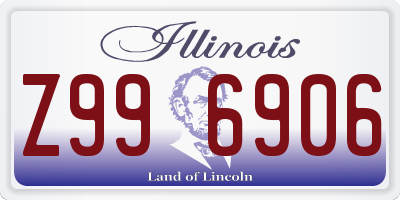 IL license plate Z996906