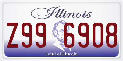 IL license plate Z996908