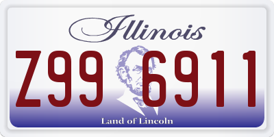 IL license plate Z996911